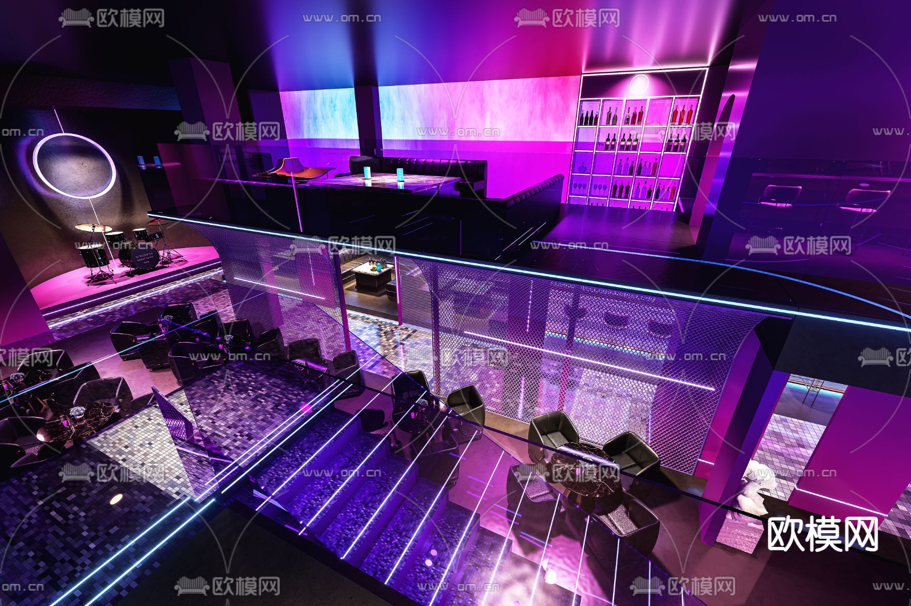 酒吧会所 夜总会3d模型下载（渲染图3）