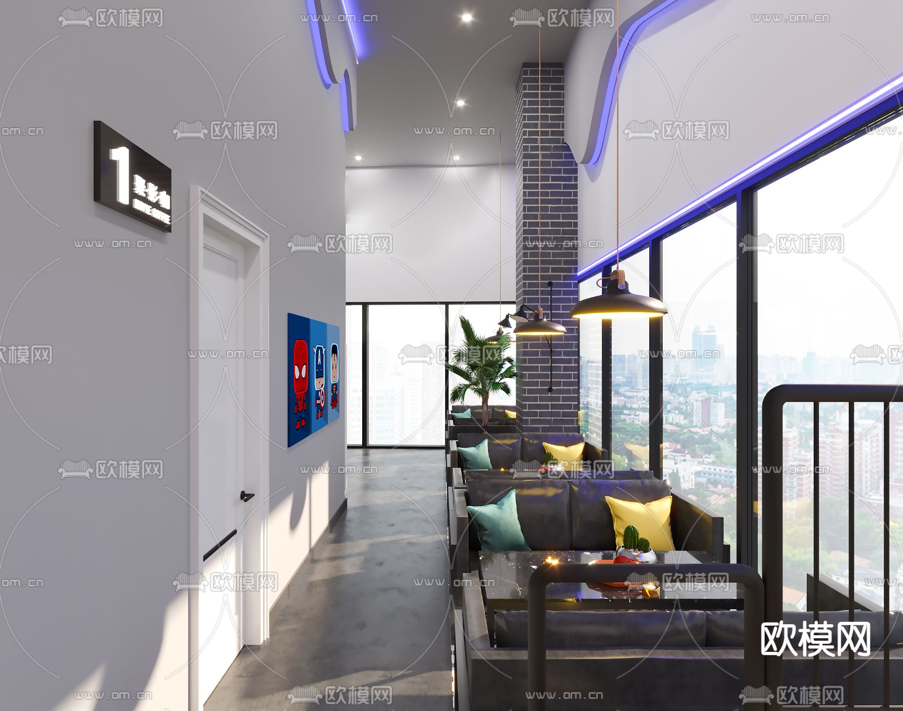 电影院 影咖 私人影院3d模型下载（渲染图5）