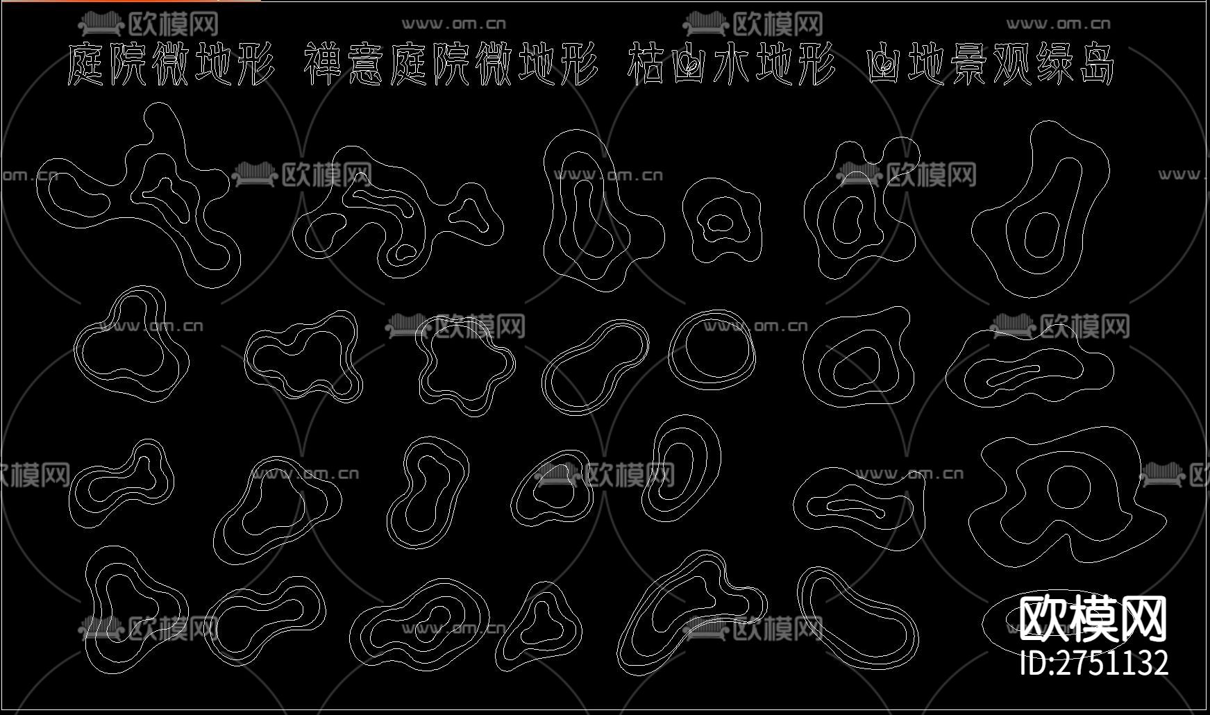 微地形cad图库下载（渲染图2）