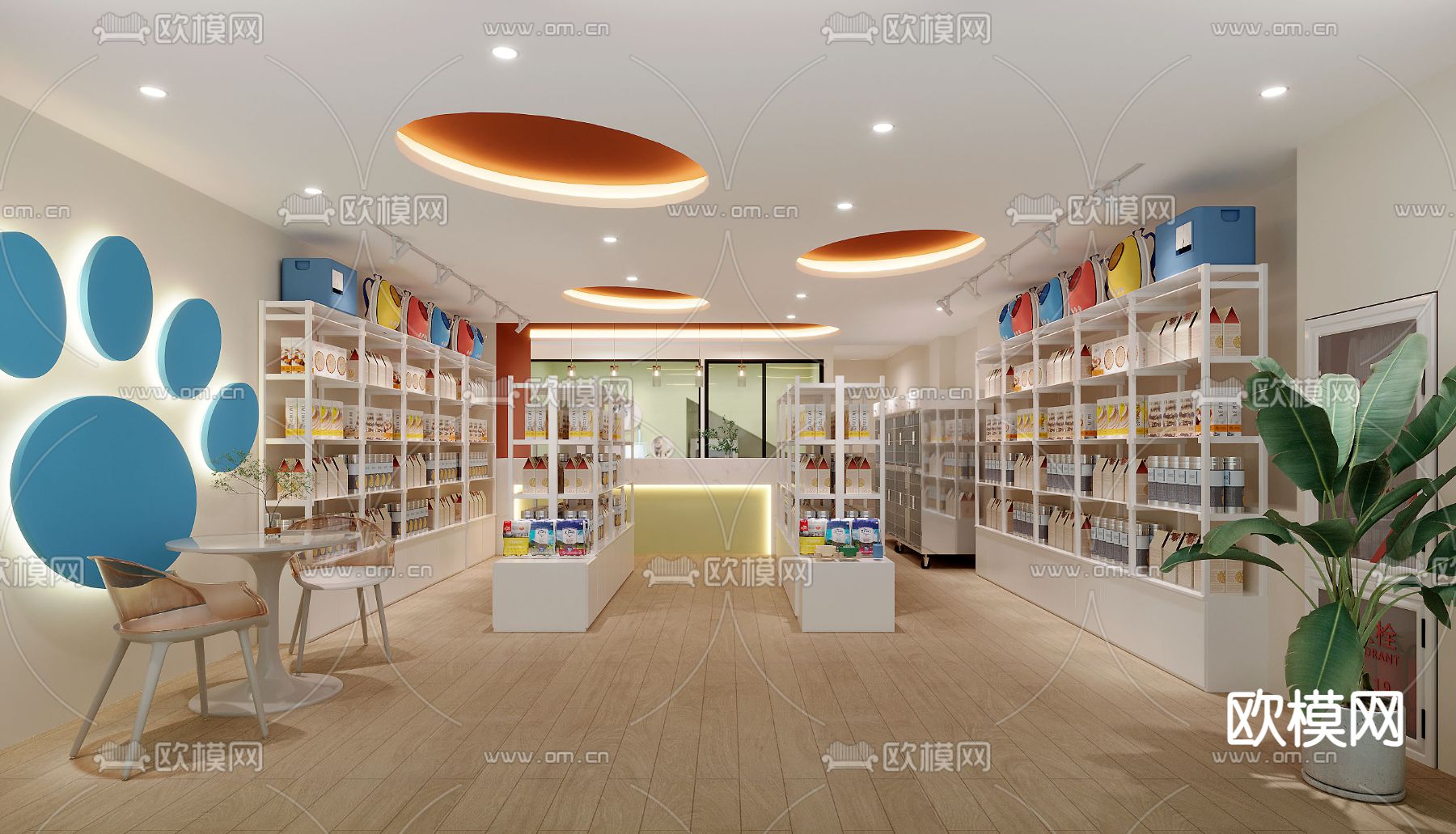 现代宠物店3d模型下载（渲染图1）