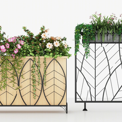  花架 花圃su模型 