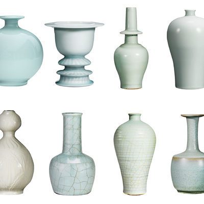  瓷器 瓷瓶 青花瓷 陶瓷su模型 