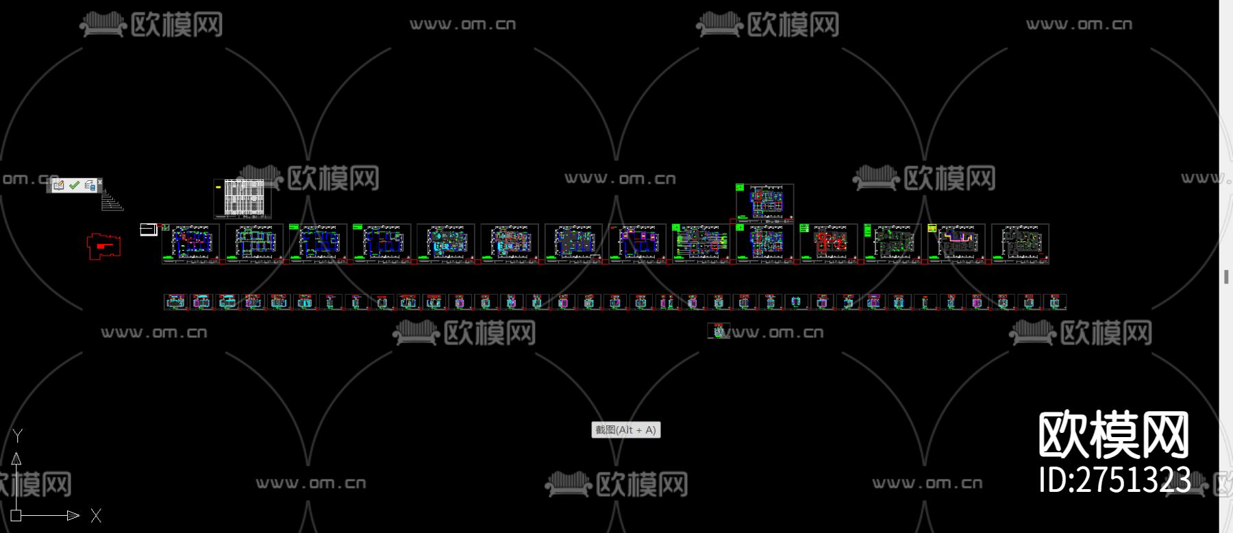 万象崇文府方案cad施工图下载