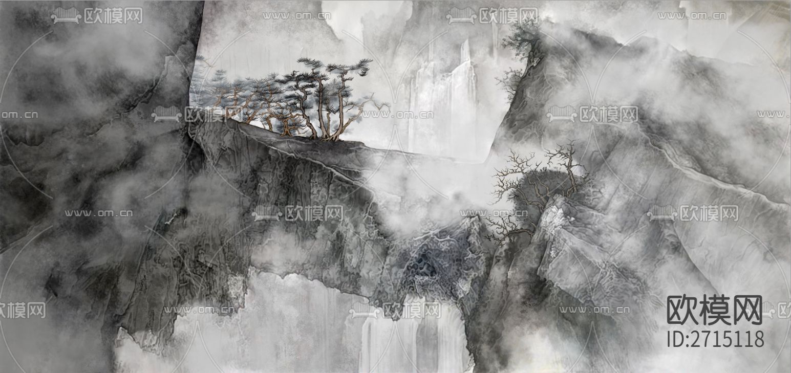 迷雾山间壁纸