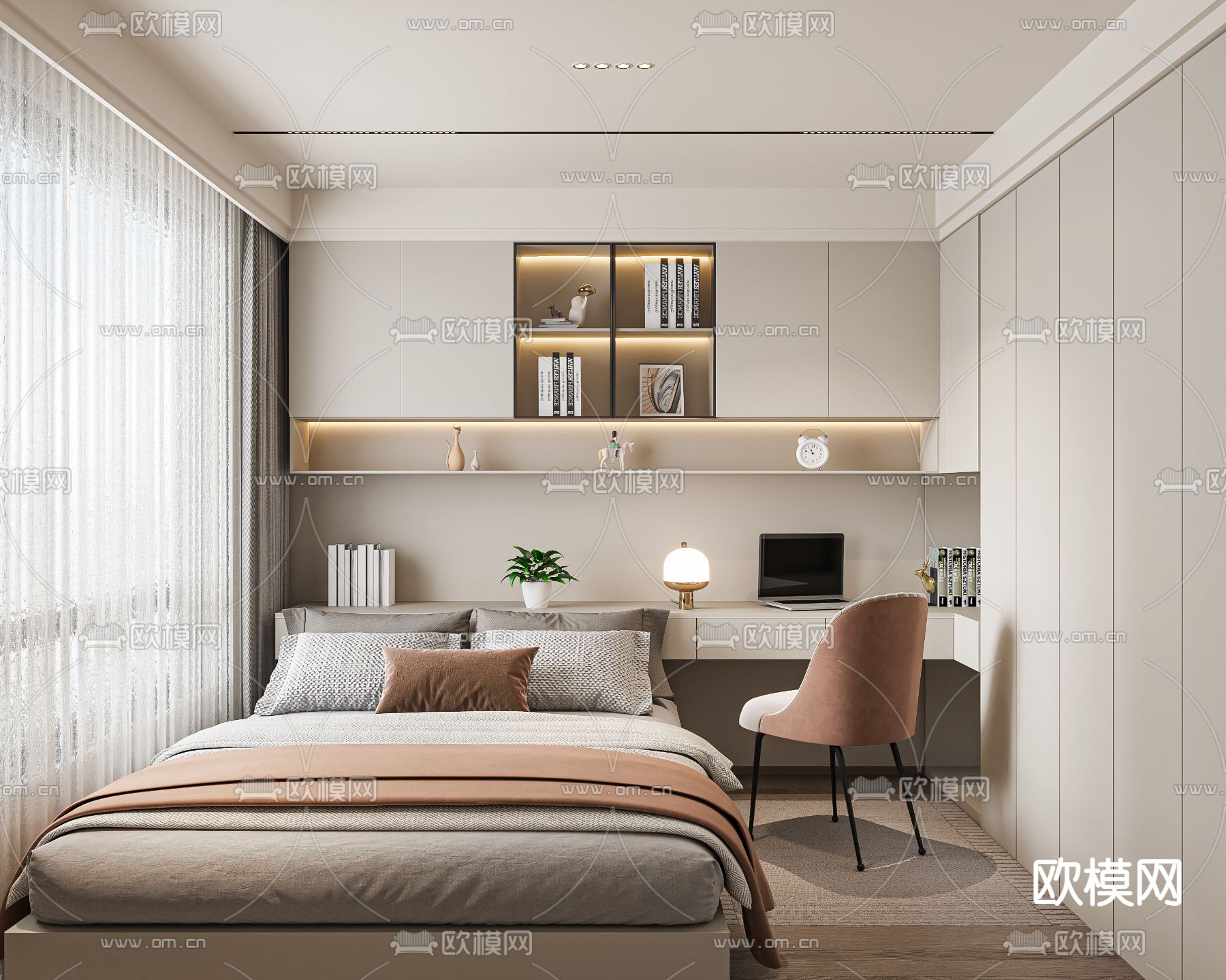 榻榻米卧室 次卧3d模型下载