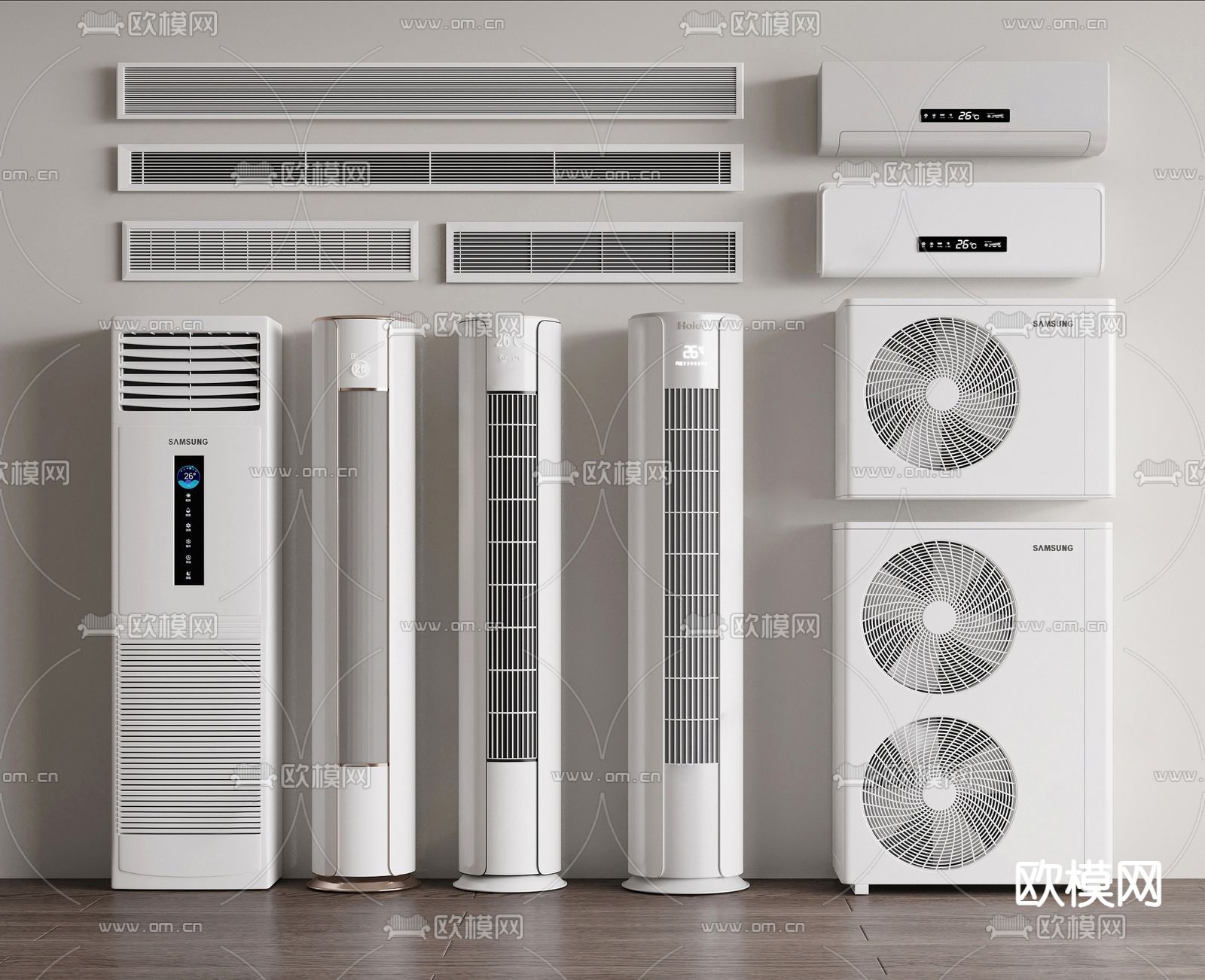 空调外机 出风口su模型下载（渲染图1）