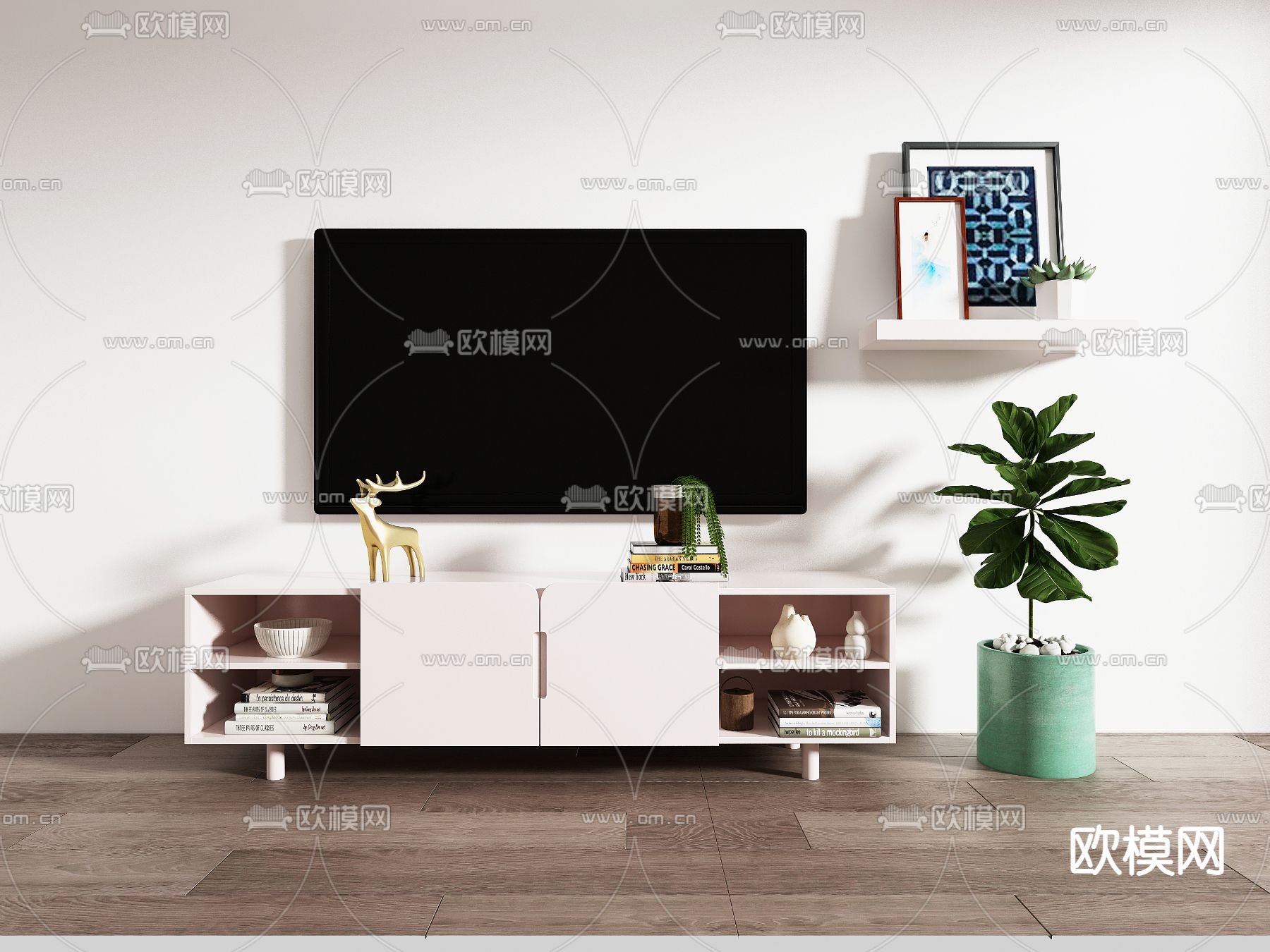 电视柜3d模型下载