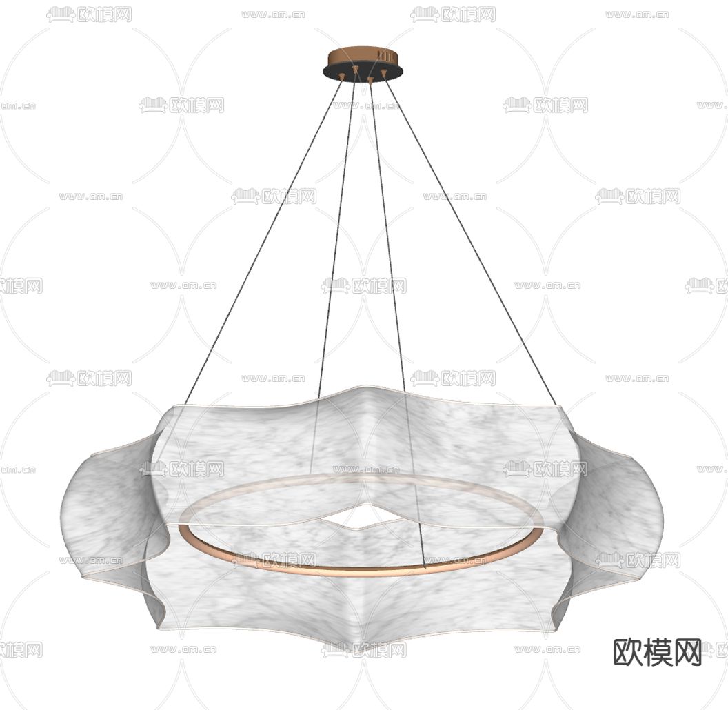 Flos 吊灯su模型下载（渲染图2）