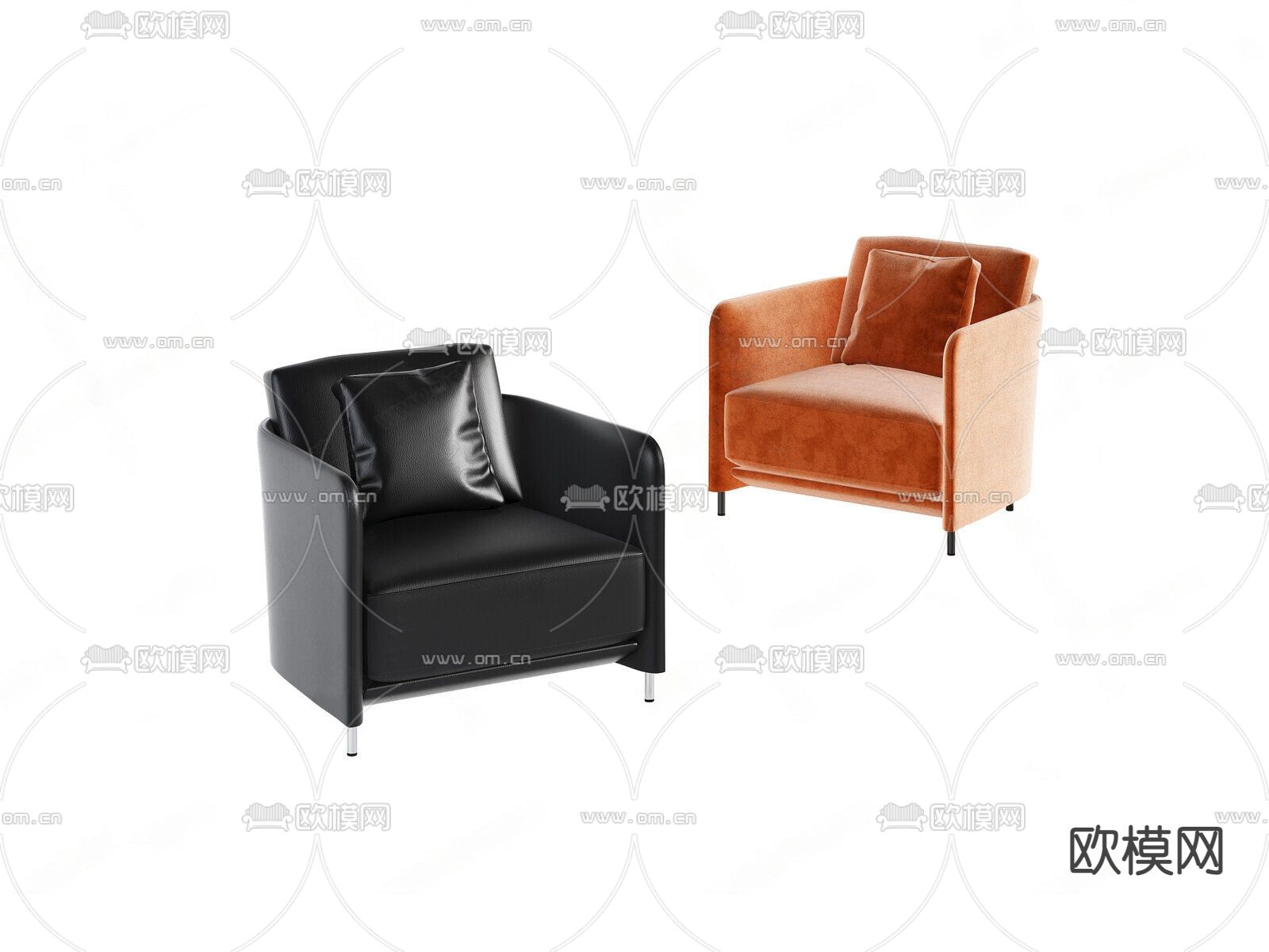 单人沙发3d模型下载