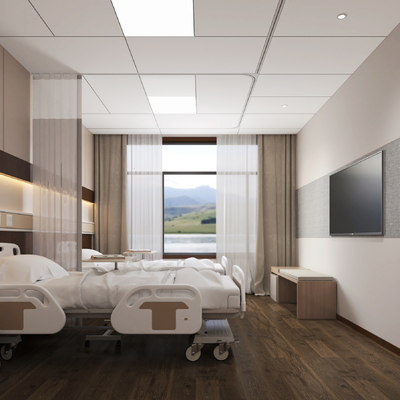  医院病房su模型 