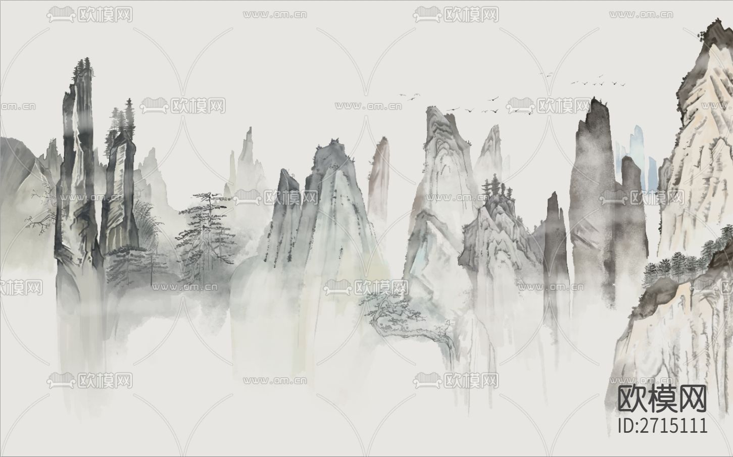 山水壁纸下载（渲染图4）