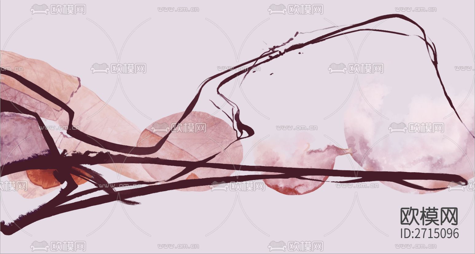 艺术线段装饰画下载（渲染图2）