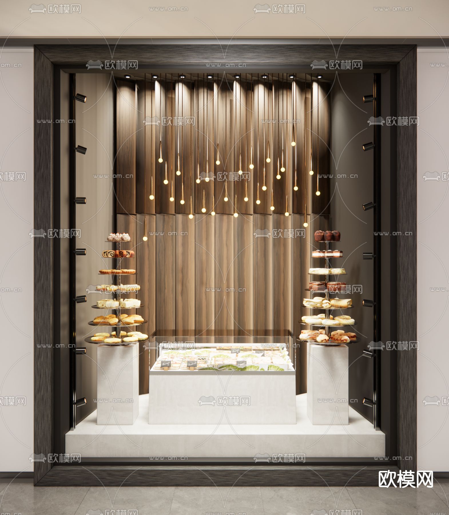 现代面包橱窗su模型下载（渲染图1）