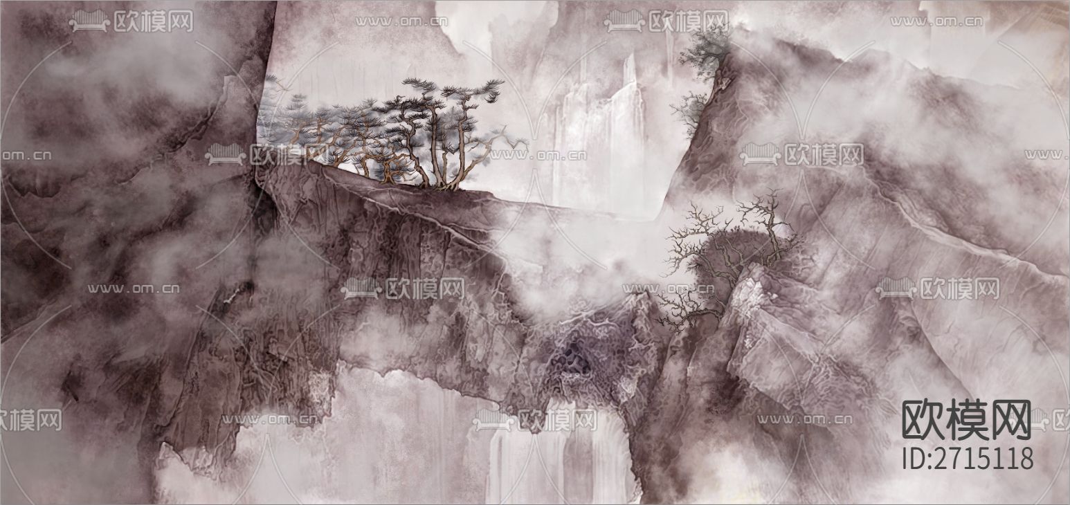 迷雾山间壁纸