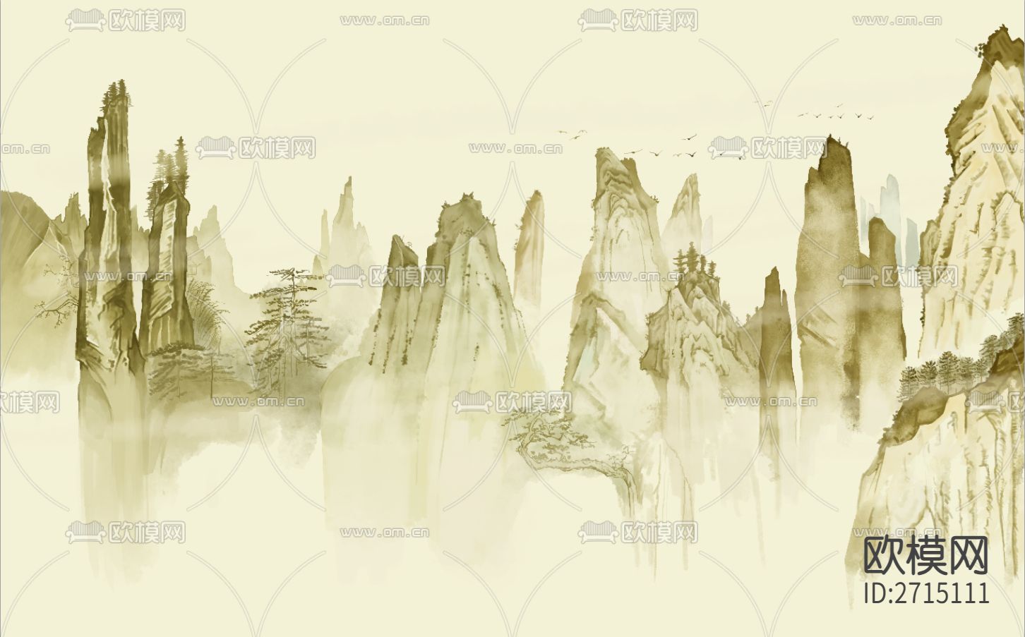 山水壁纸下载（渲染图1）