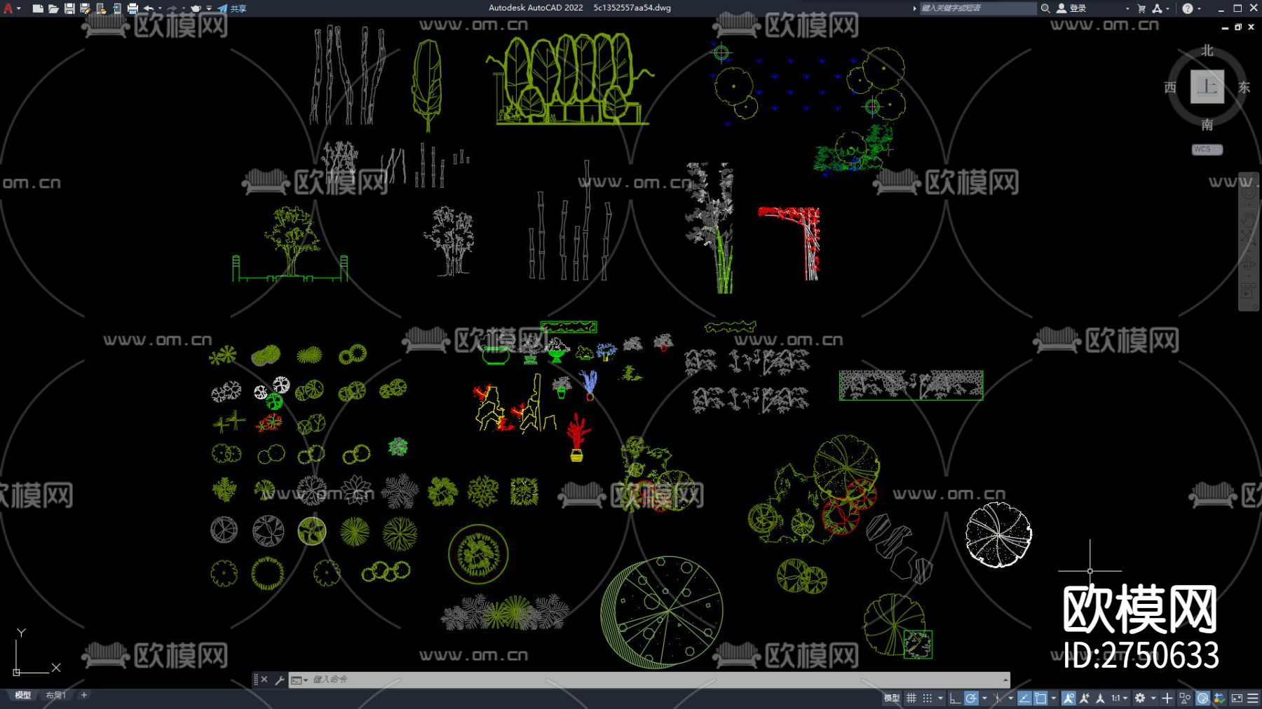 景观绿植模型 植物素材 绿植cad图库下载