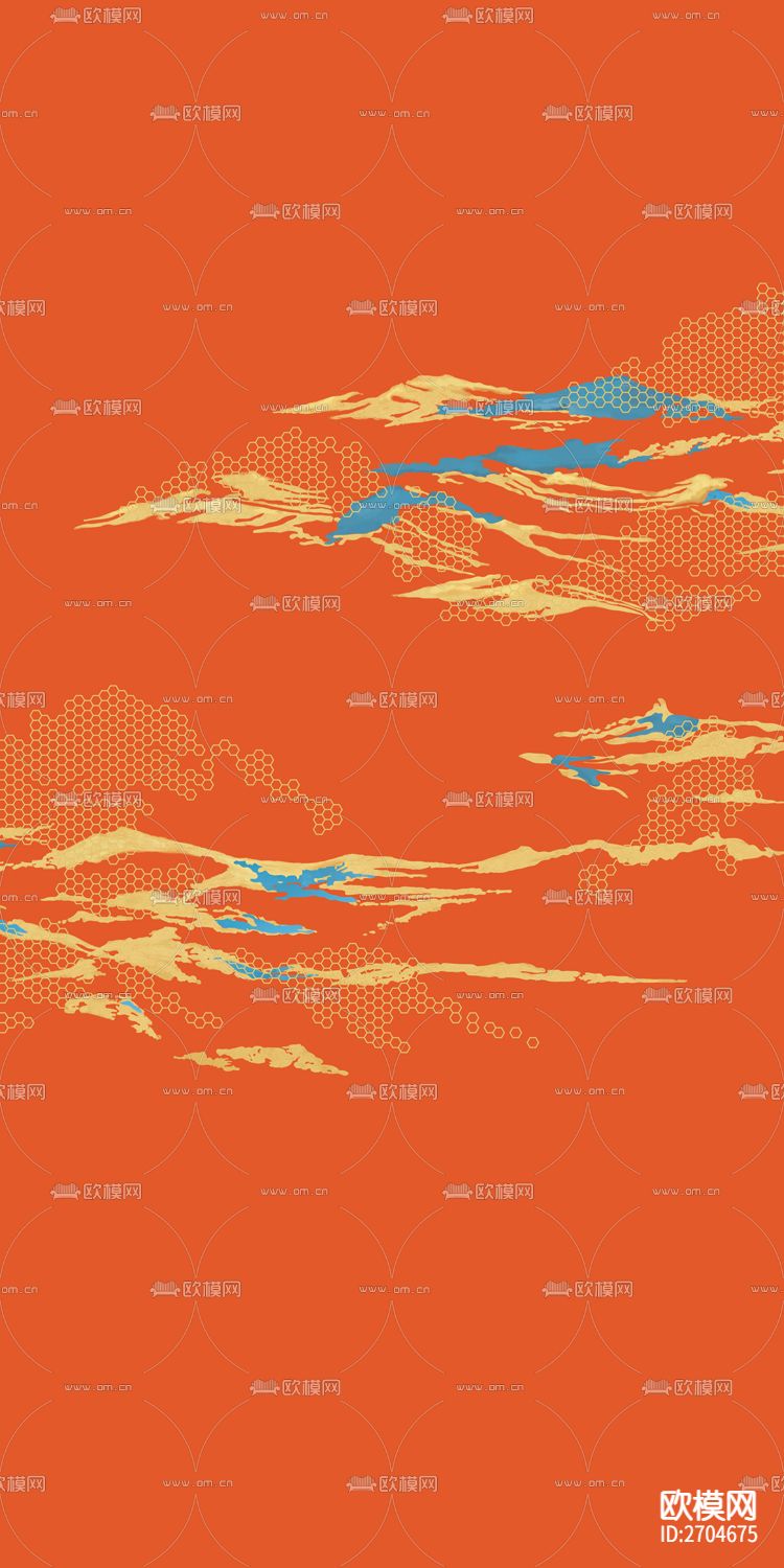 玄关 山水  抽象 线条 几何下载（渲染图1）