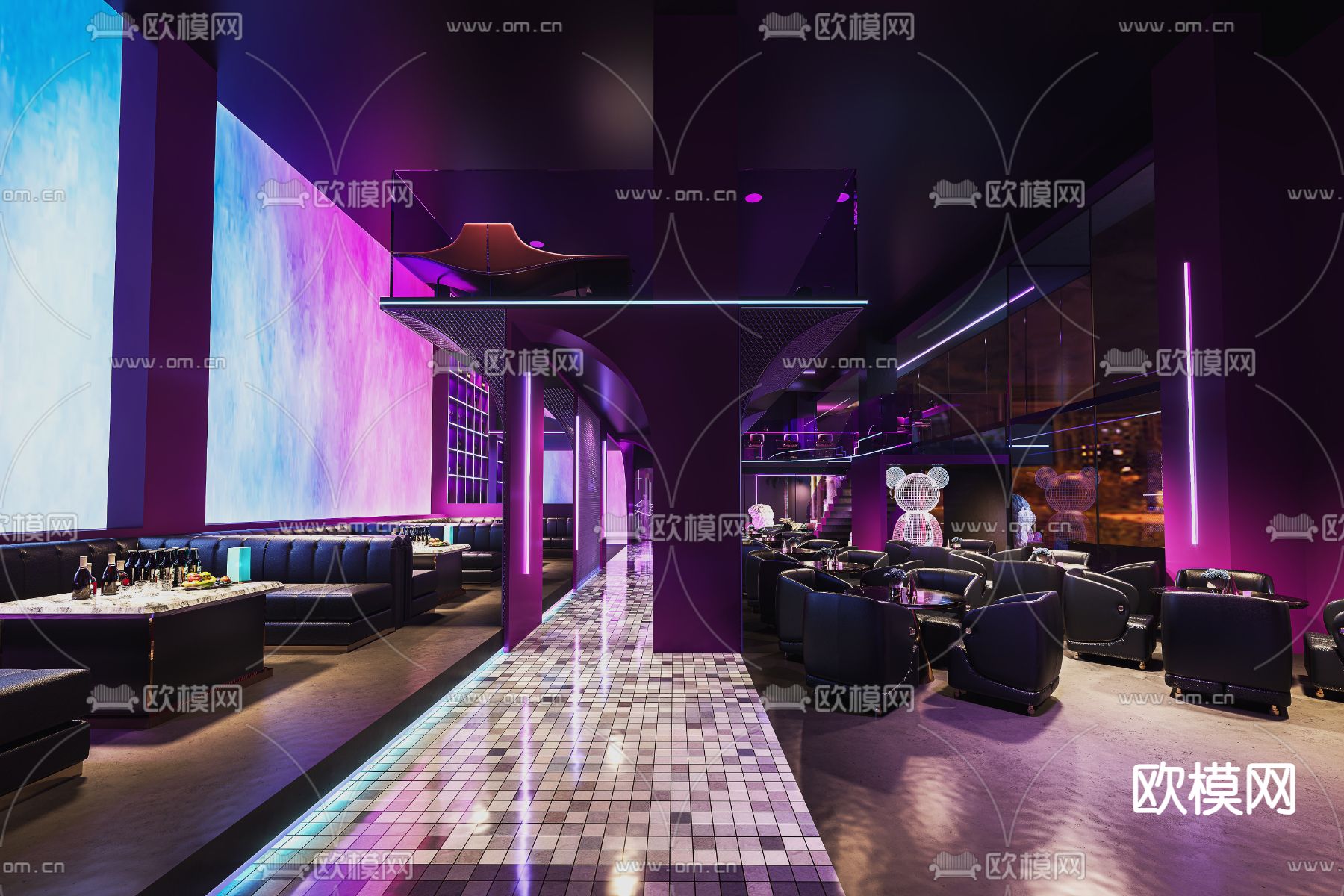 酒吧会所 夜总会3d模型下载（渲染图2）