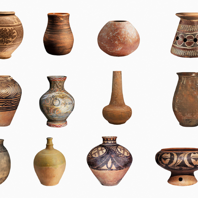  陶罐 陶器 罐子 瓷器su模型 