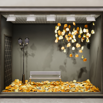  商场橱窗su模型 