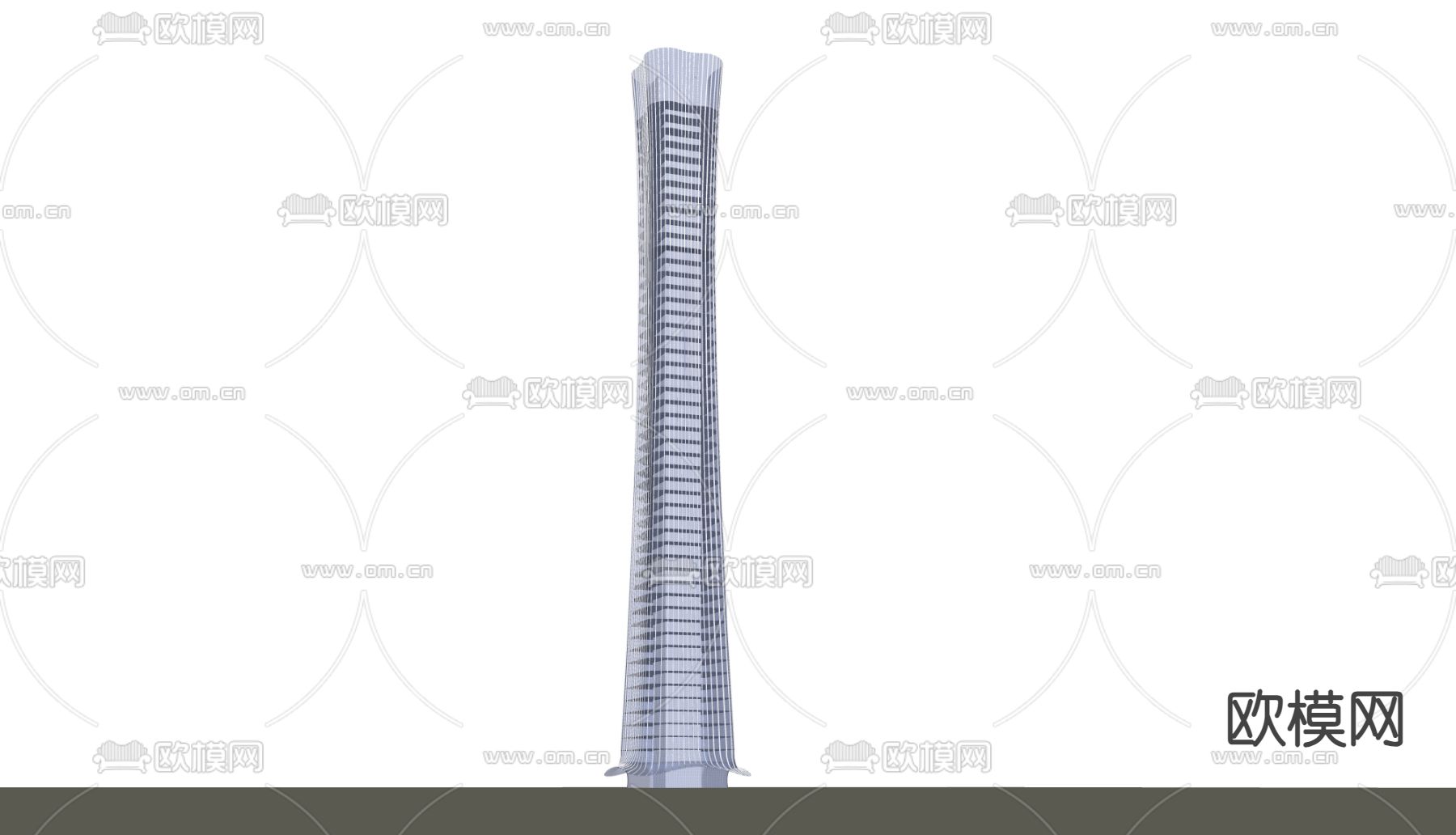 高层办公楼su模型下载（渲染图2）