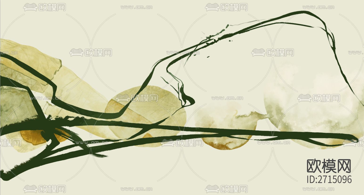 艺术线段装饰画下载（渲染图3）