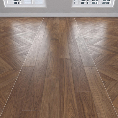 现代木地板su模型