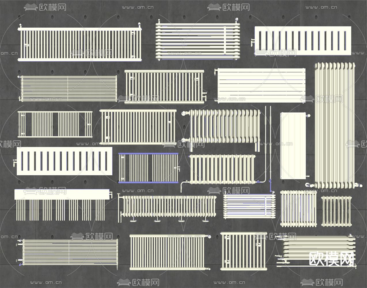 暖气片 取暖器  散热片su模型下载（渲染图2）