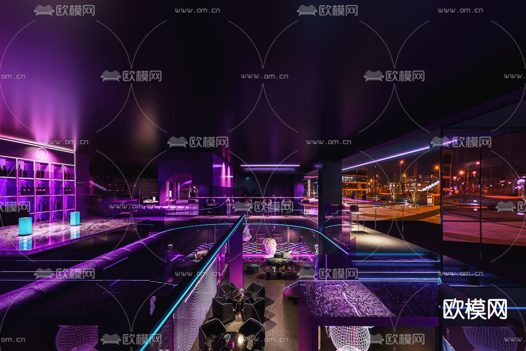 酒吧会所 夜总会3d模型下载（渲染图4）