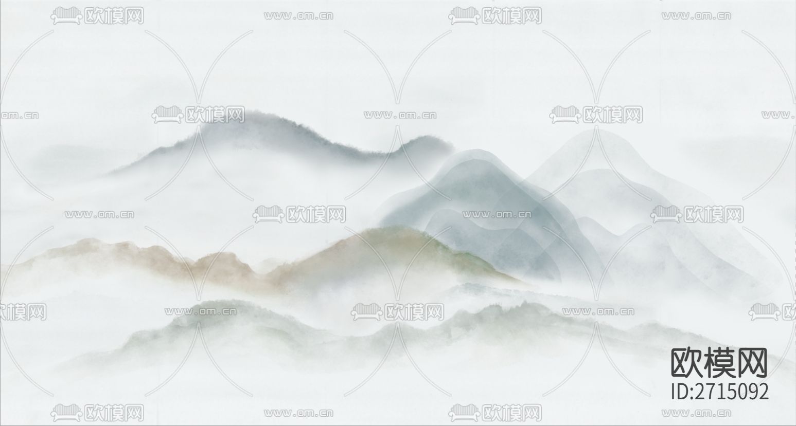 水墨山水壁纸下载（渲染图1）