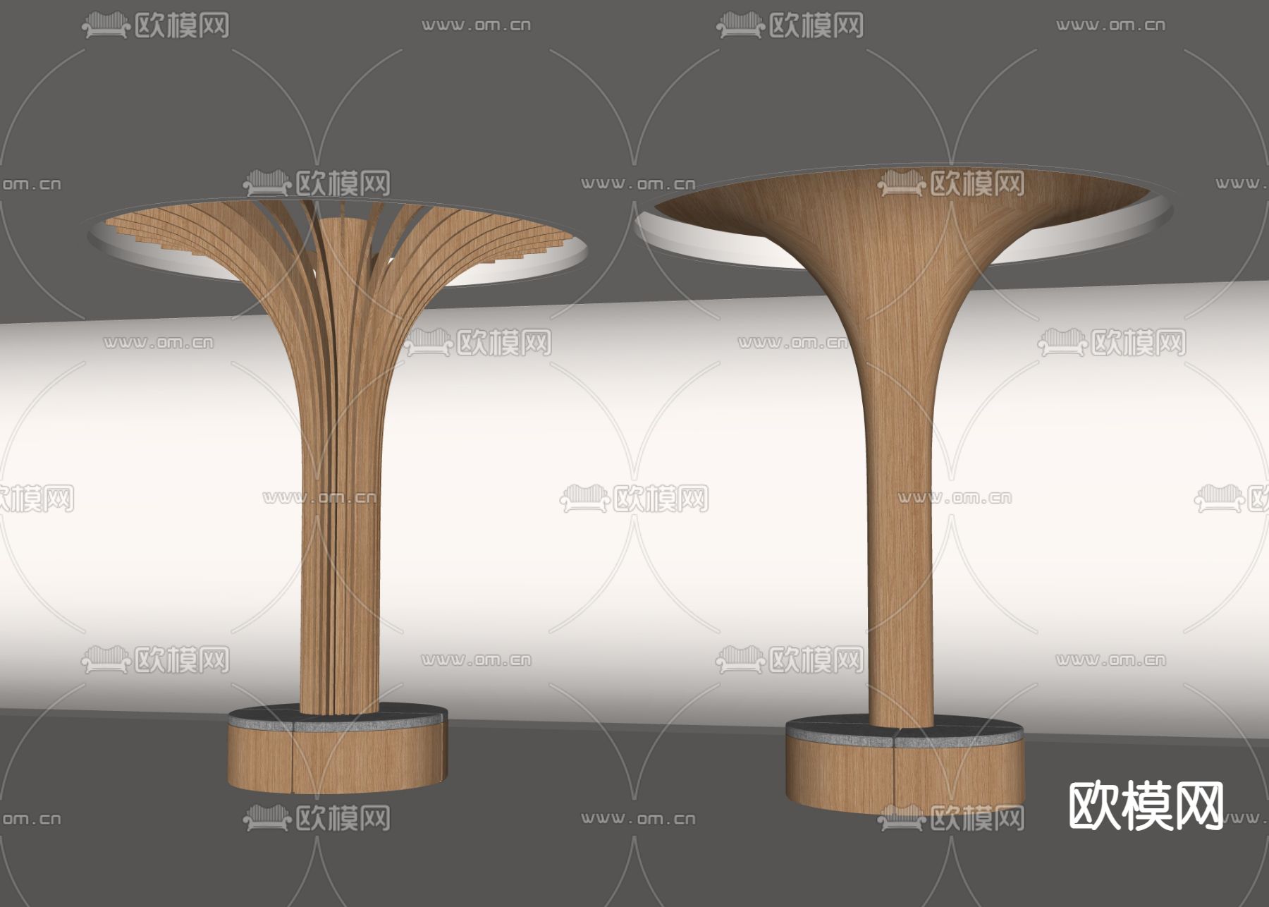 异形柱子 造型柱子su模型下载（渲染图2）