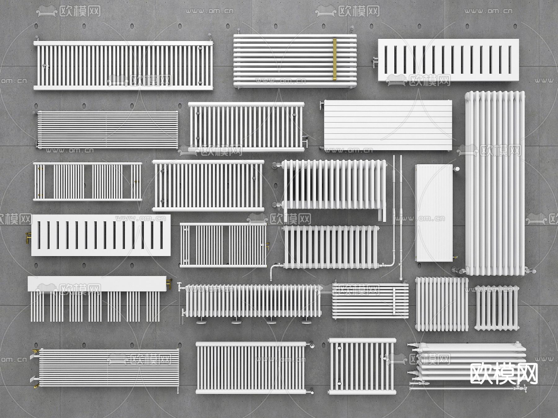 暖气片 取暖器  散热片su模型下载（渲染图1）