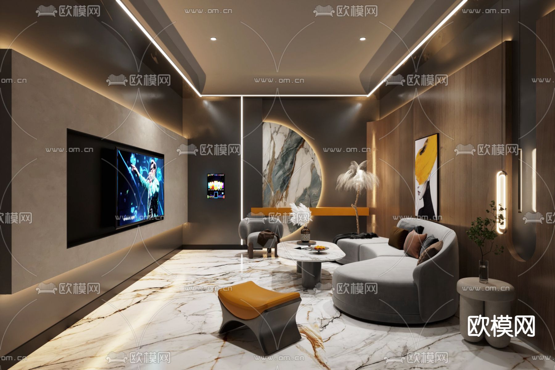 KTV包房 包厢 包间3d模型下载