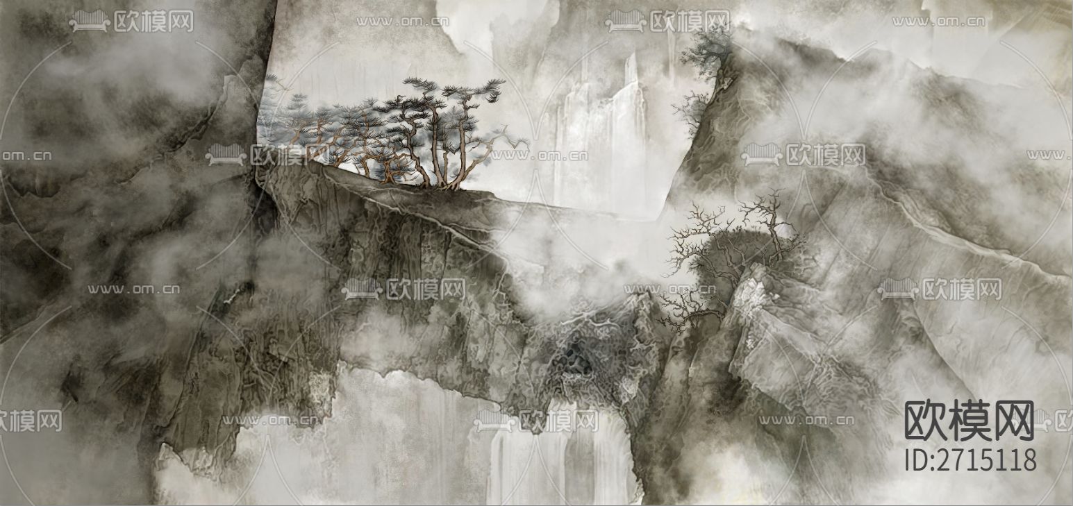 迷雾山间壁纸