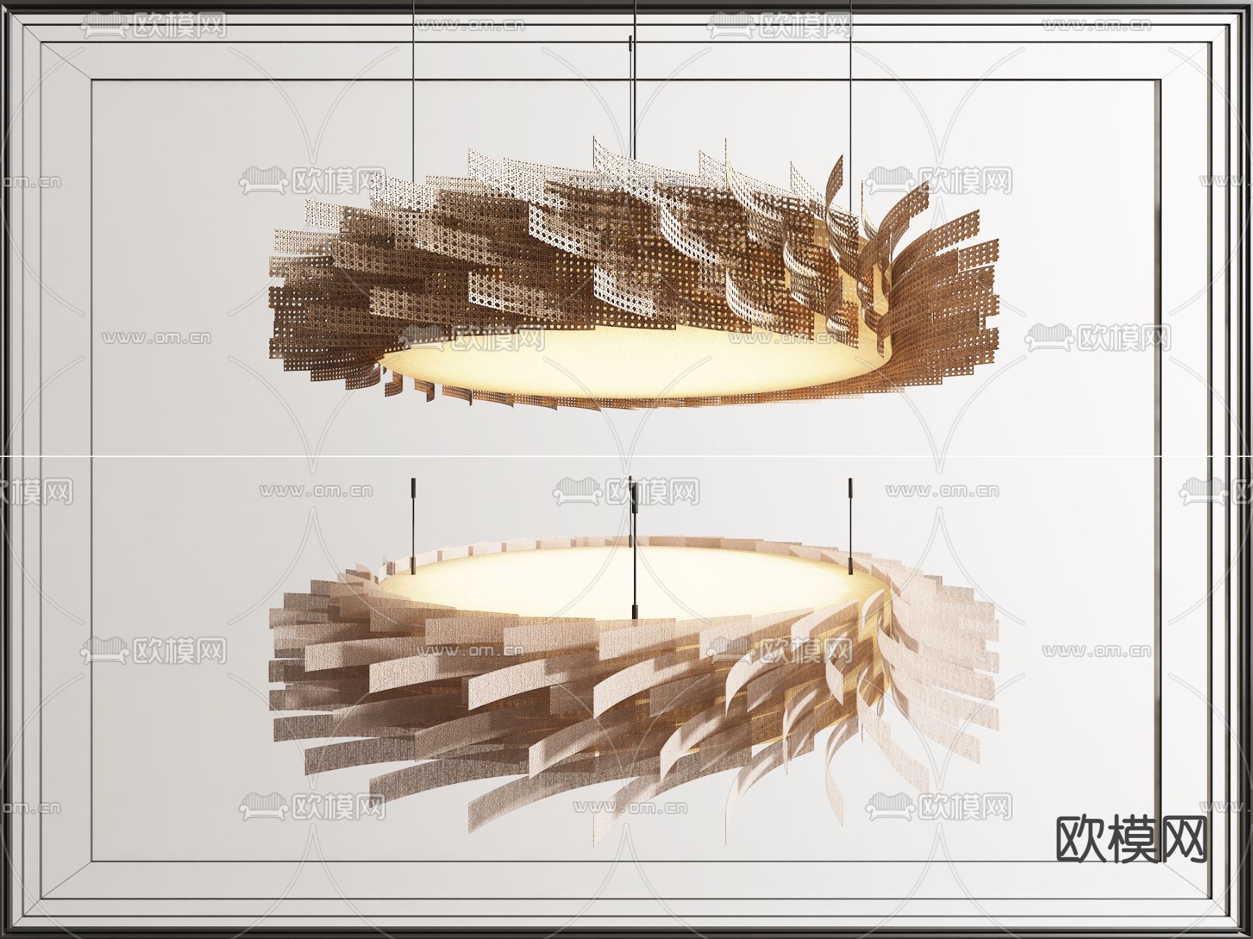 东南亚吊灯 编织吊灯3d模型下载
