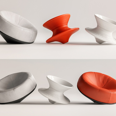 陀螺椅 异形椅 休闲椅su模型