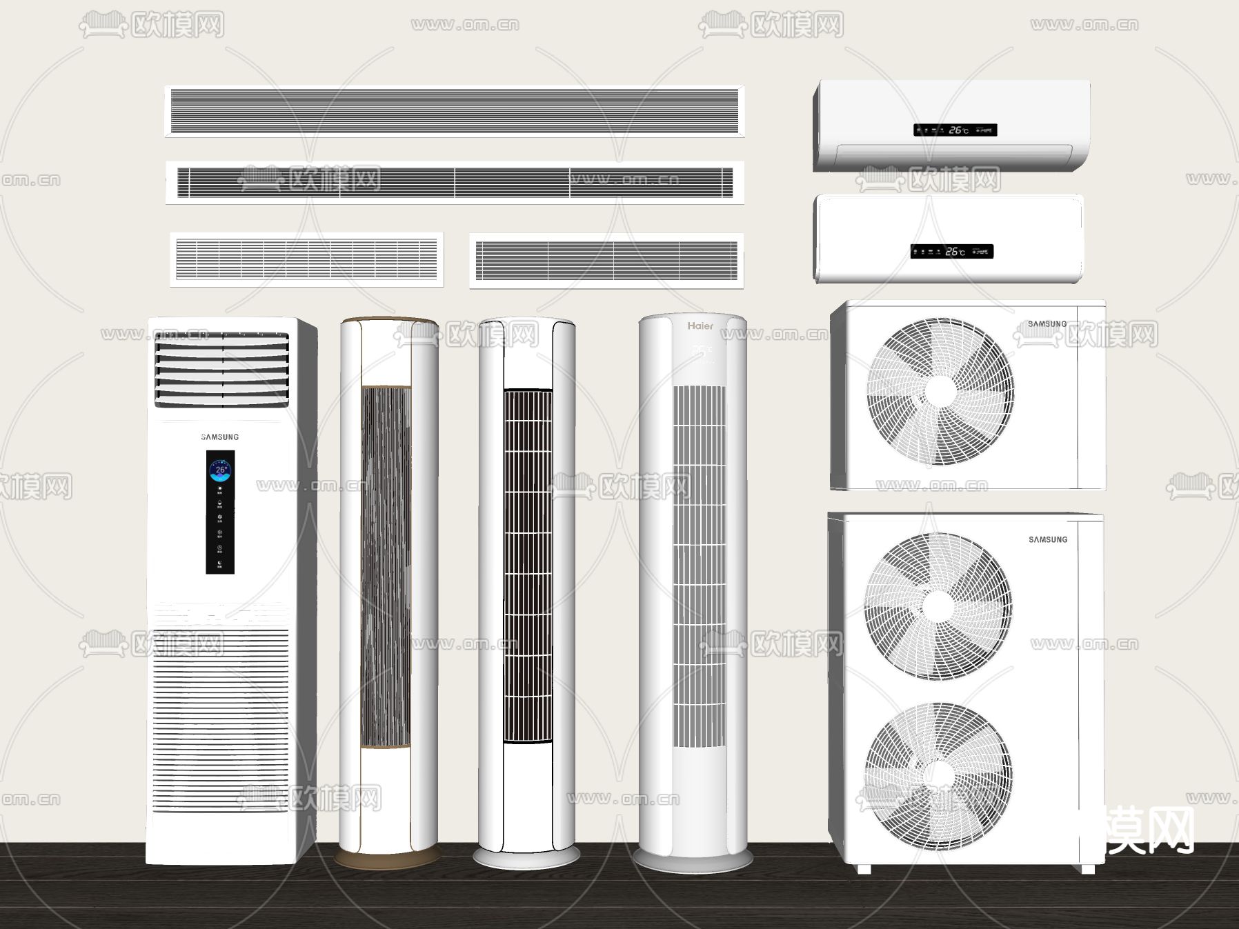 空调外机 出风口su模型下载（渲染图2）