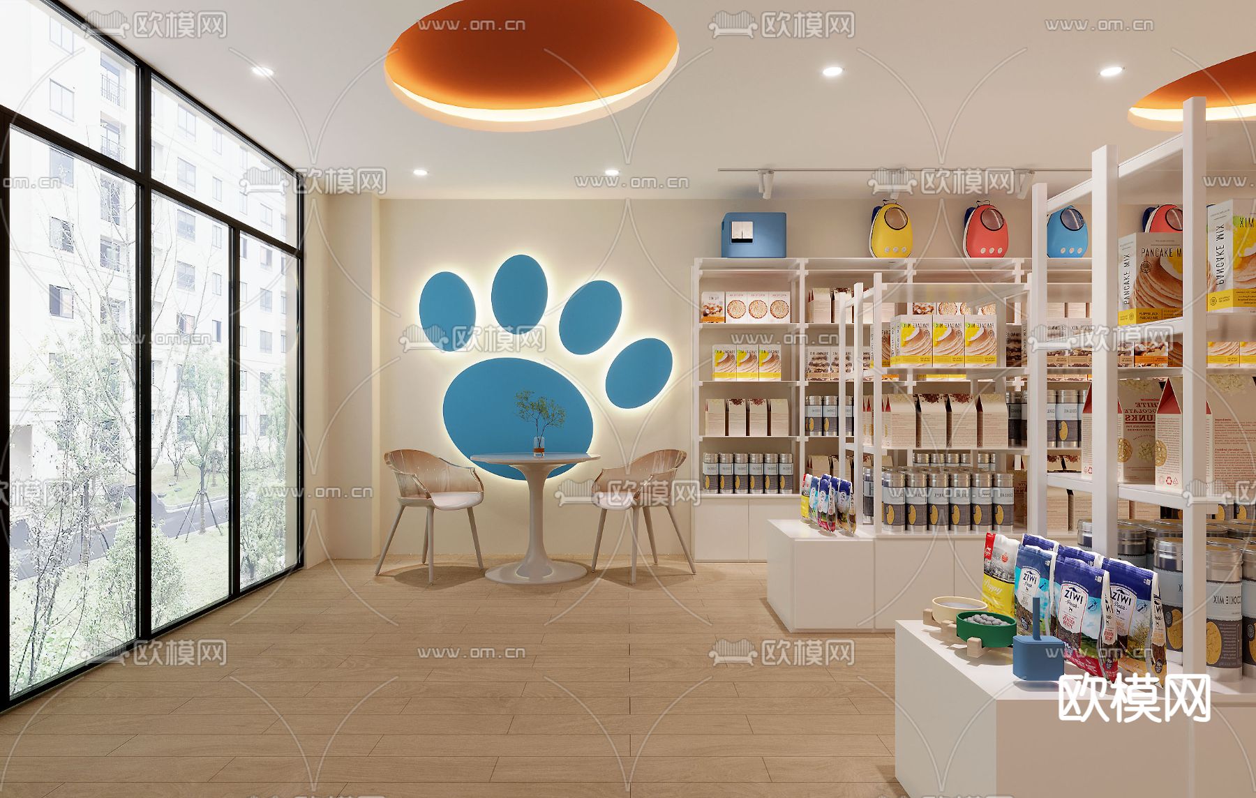 现代宠物店3d模型下载（渲染图2）
