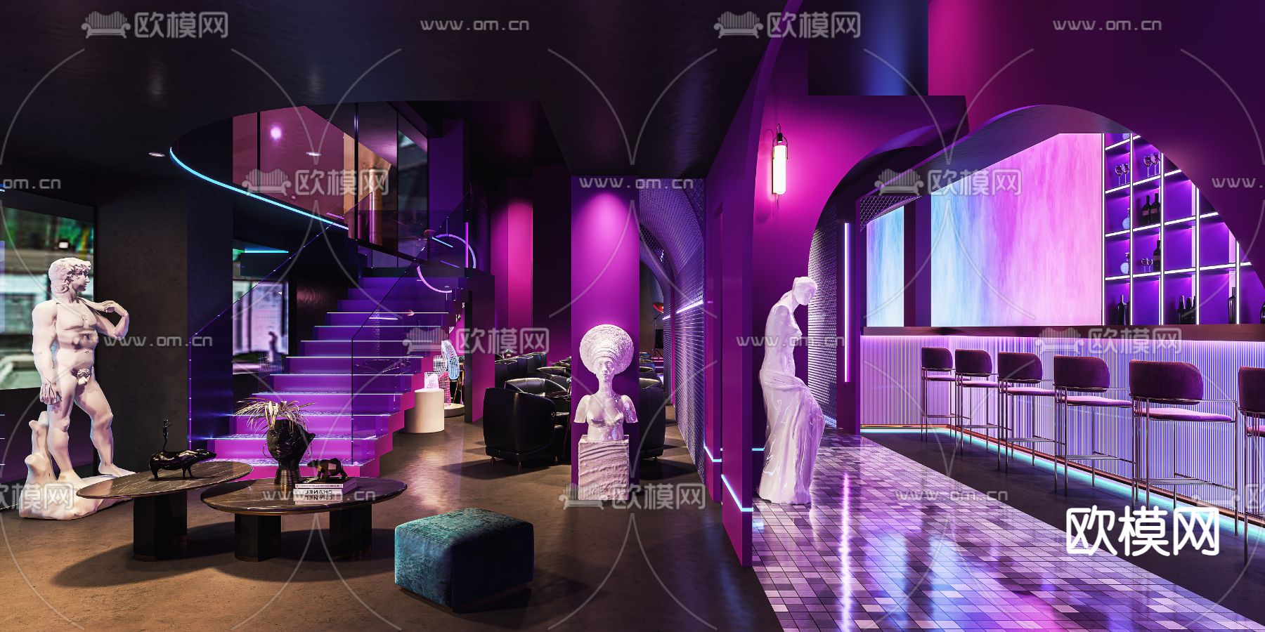 酒吧会所 夜总会3d模型下载（渲染图1）