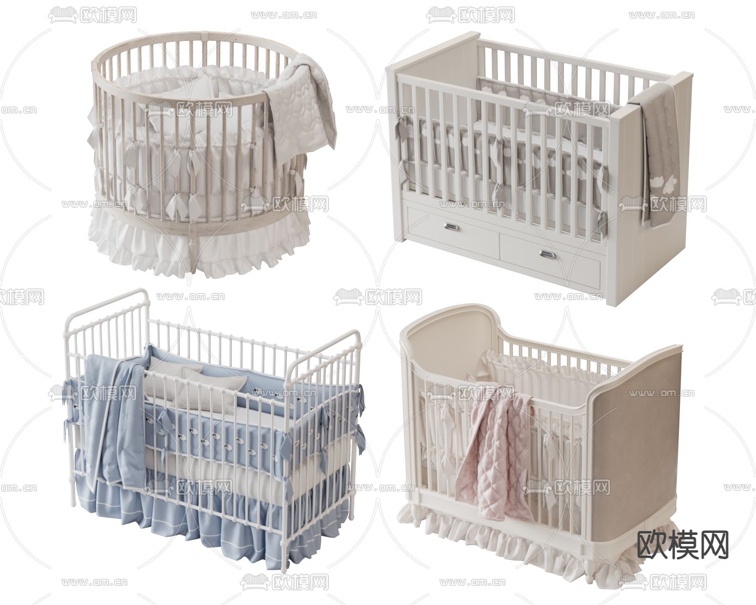 婴儿床3d模型下载