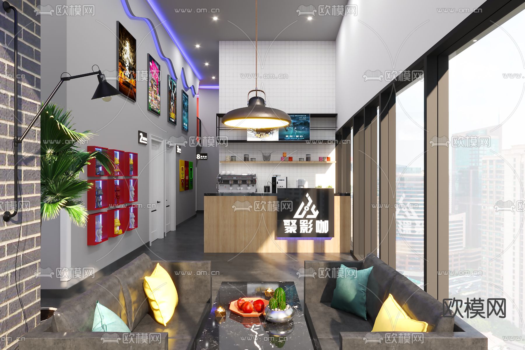 电影院 影咖 私人影院3d模型下载（渲染图4）