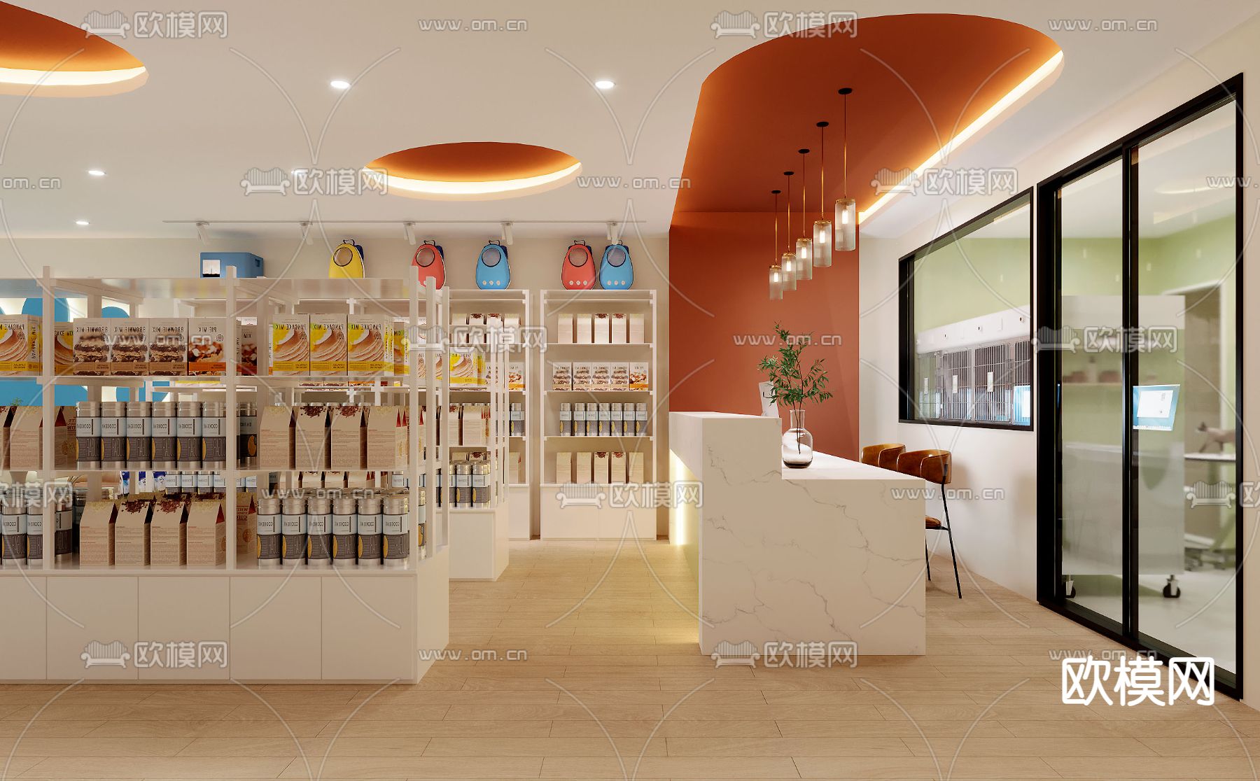 现代宠物店3d模型下载（渲染图3）