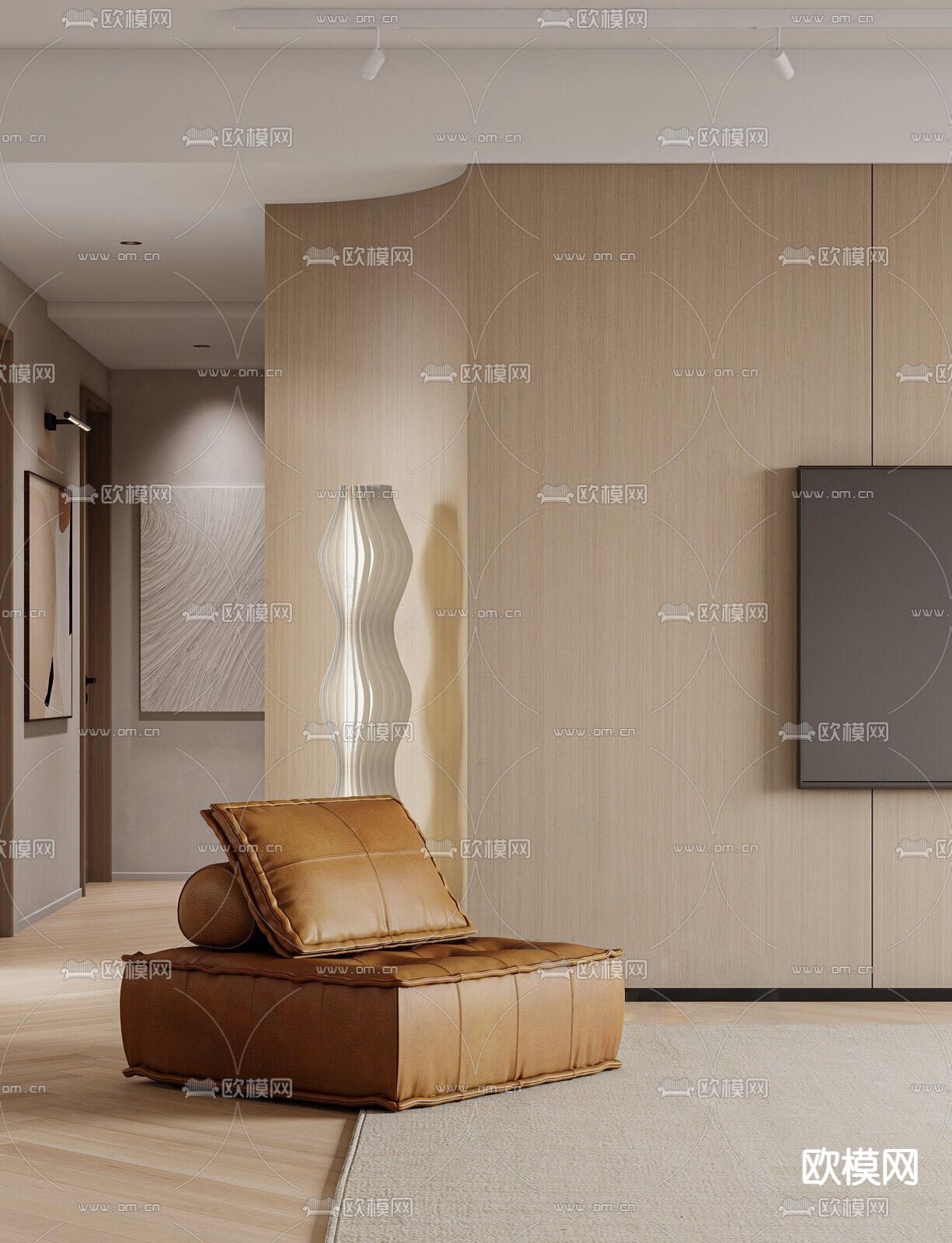 休闲沙发3d模型下载