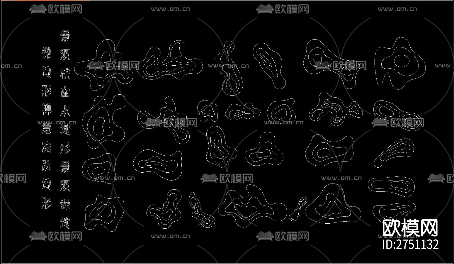 微地形cad图库下载（渲染图4）