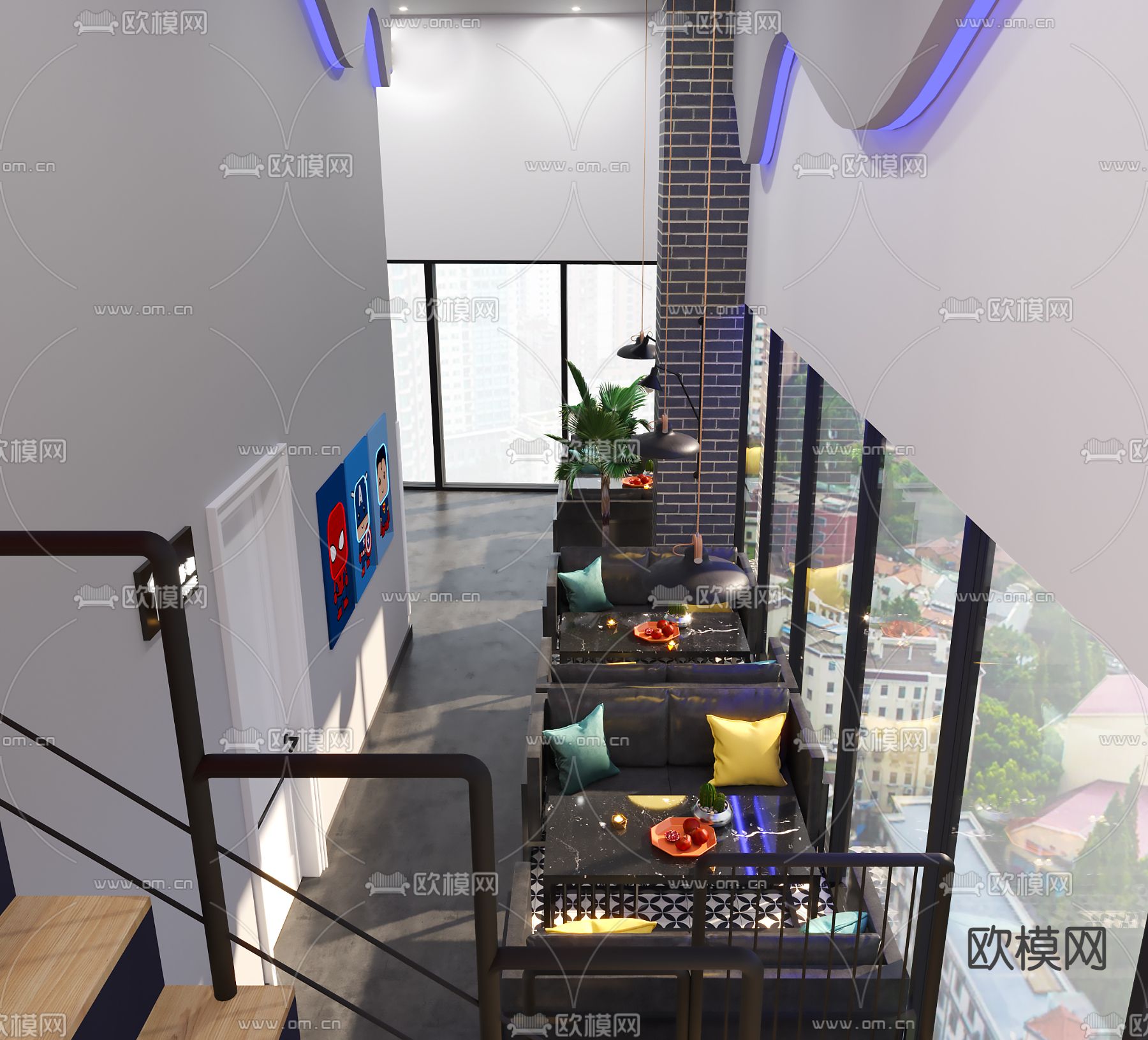 电影院 影咖 私人影院3d模型下载（渲染图2）