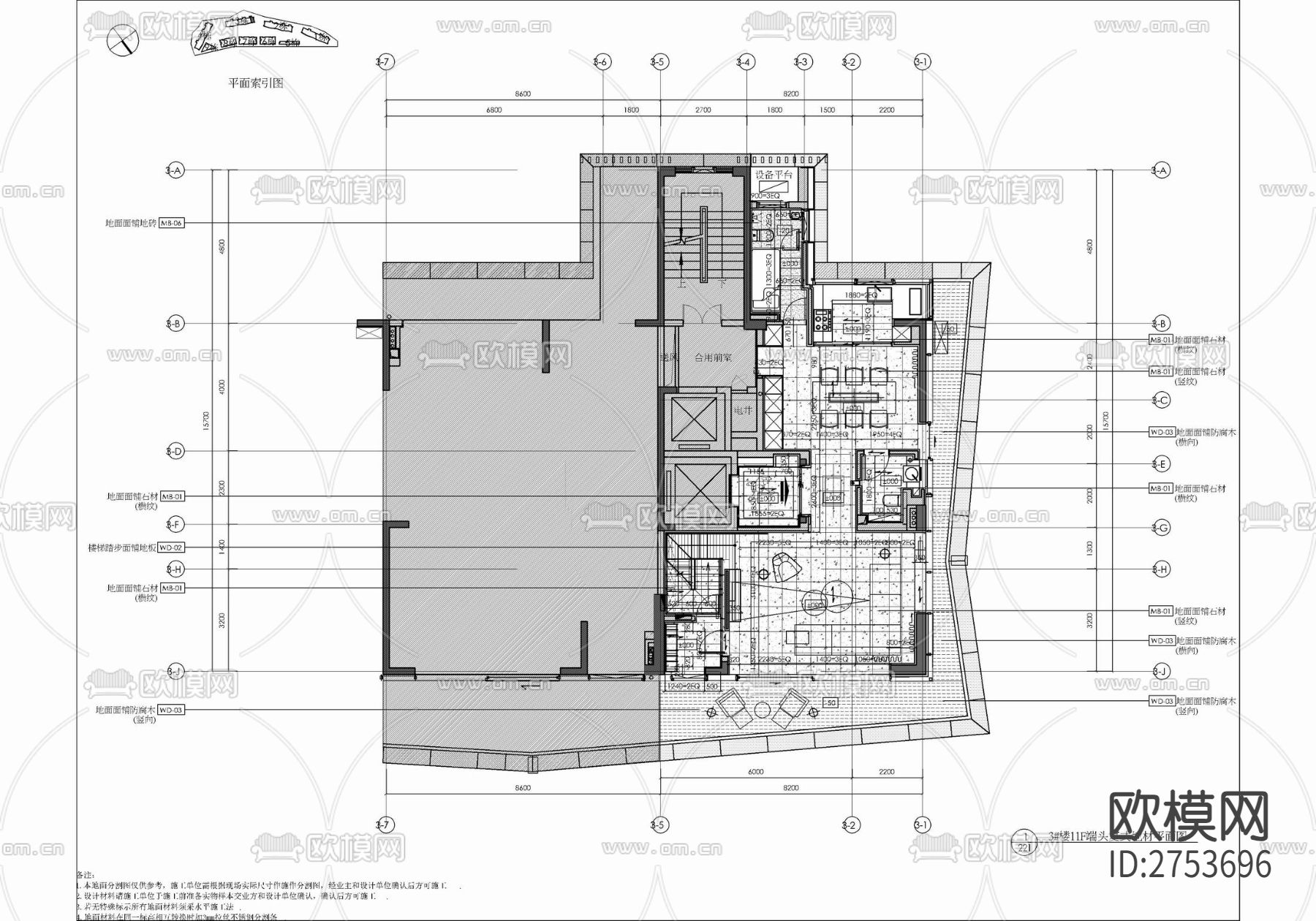 两层家装复式样板房CAD施工图下载（渲染图4）
