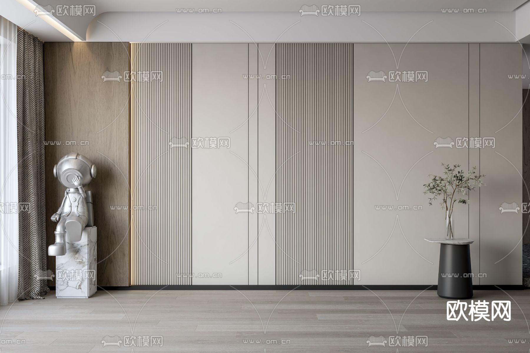 客厅背景墙 沙发背景3d模型下载