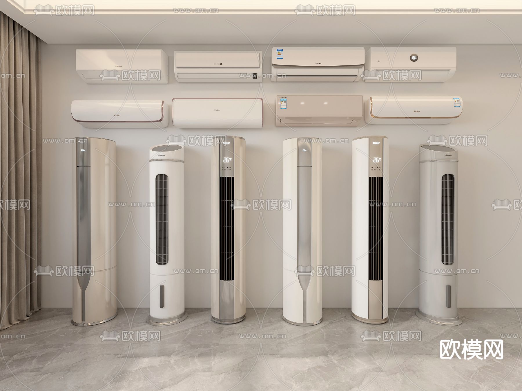 立式空调 壁挂空调3d模型下载