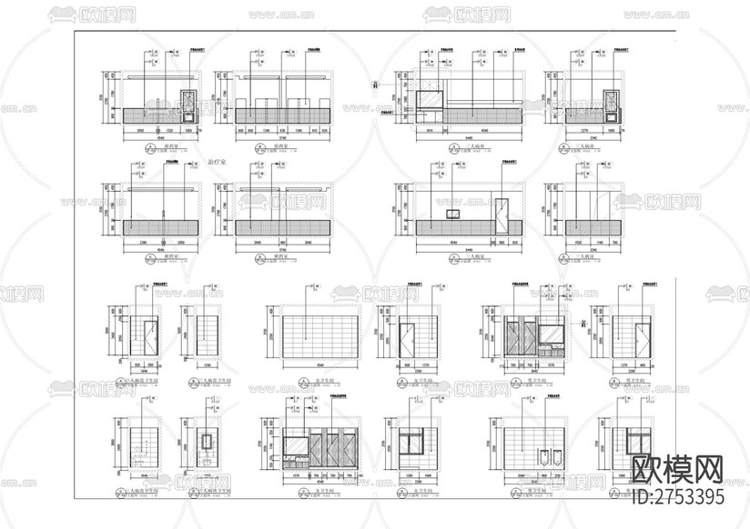 衛(wèi)生服務(wù)中心裝修改造工程CAD施工圖下載(渲染圖6)