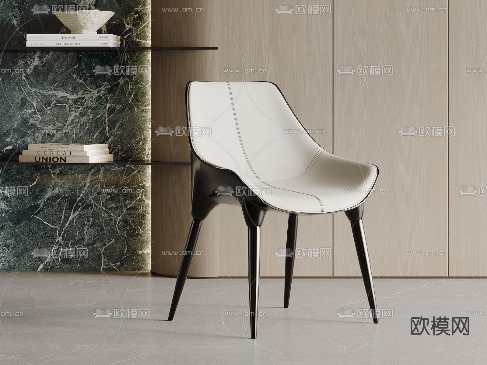 现代椅子 餐椅3d模型下载（渲染图1）
